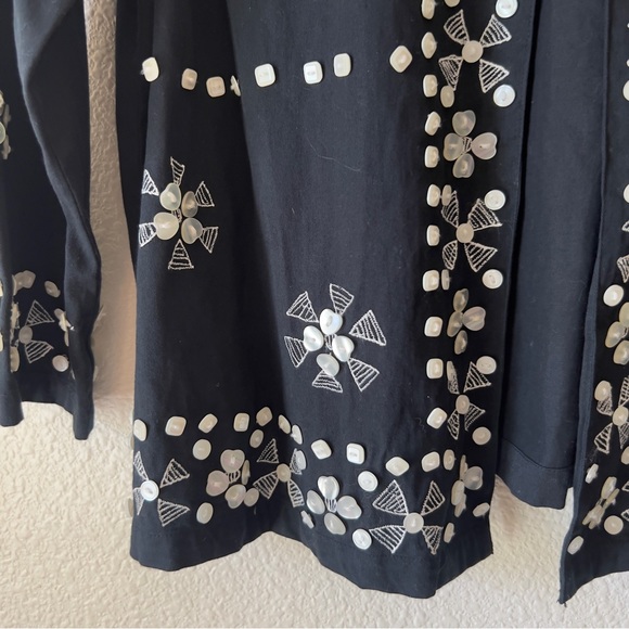 Florissant New York 100% cotton buttons design open jacket blouse Sz 18 - Picture 8 of 10